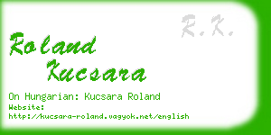 roland kucsara business card